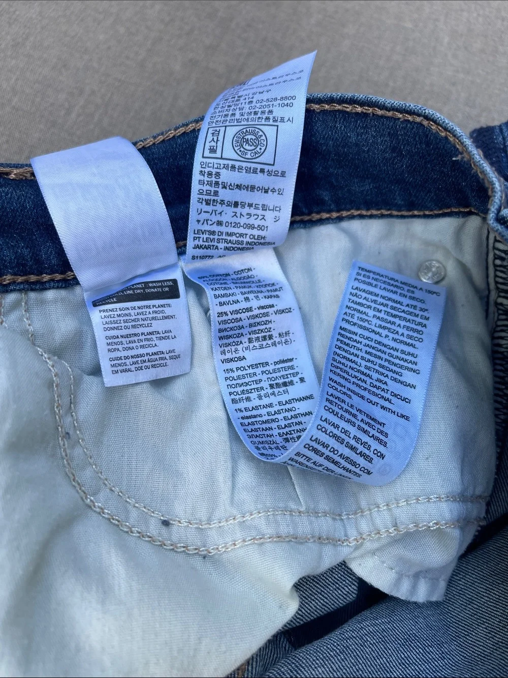 LEVI’S Mid-Length/Mid-Rise Distressed Denim Shorts